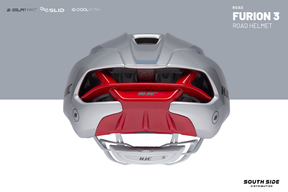 HJC FURION 3 Silver Red Road Helmet