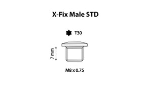 Carbon-Ti X-Fix Male Standard Single Chainring Fixing Bolt